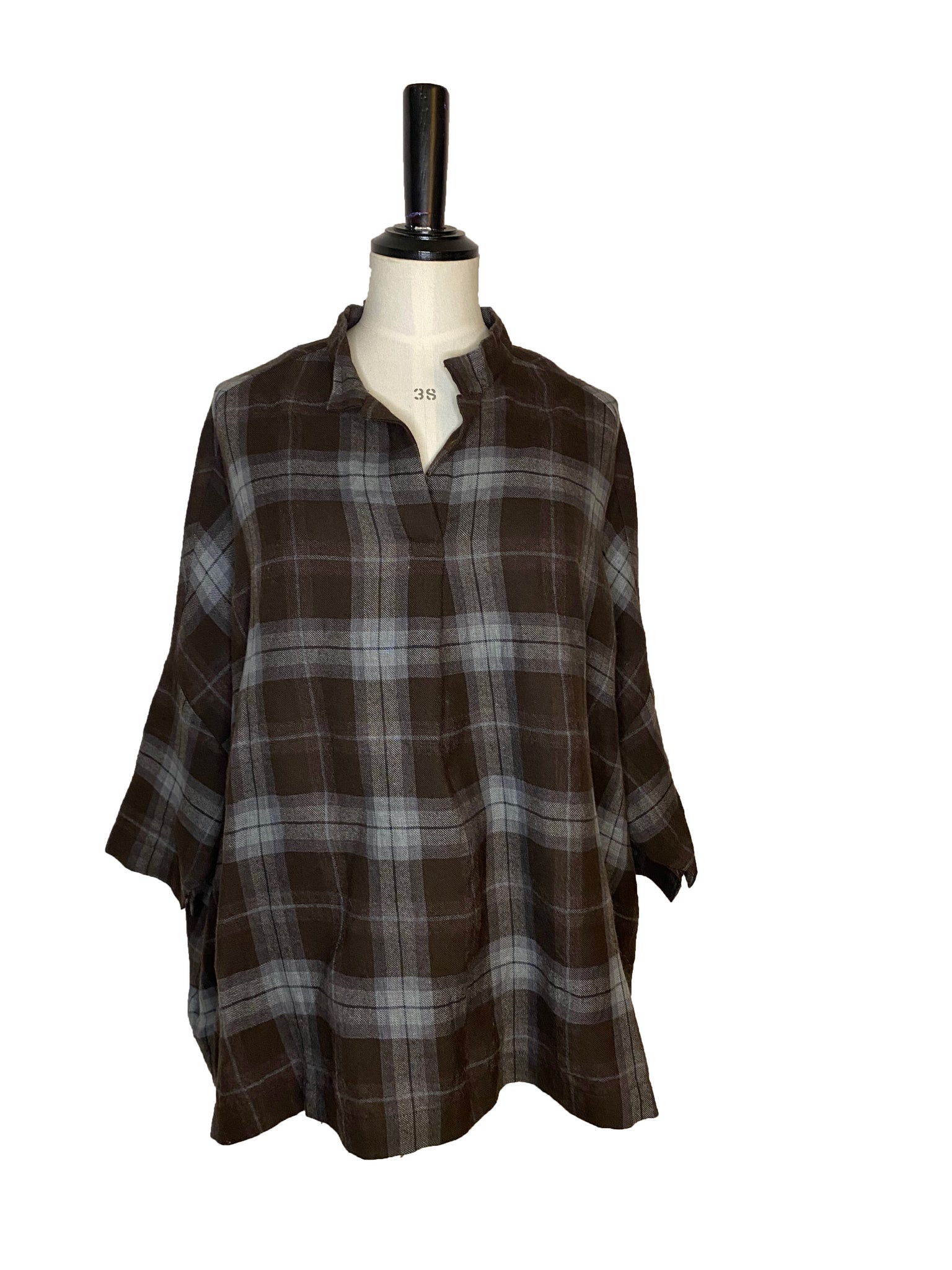 Checked Tunic Top