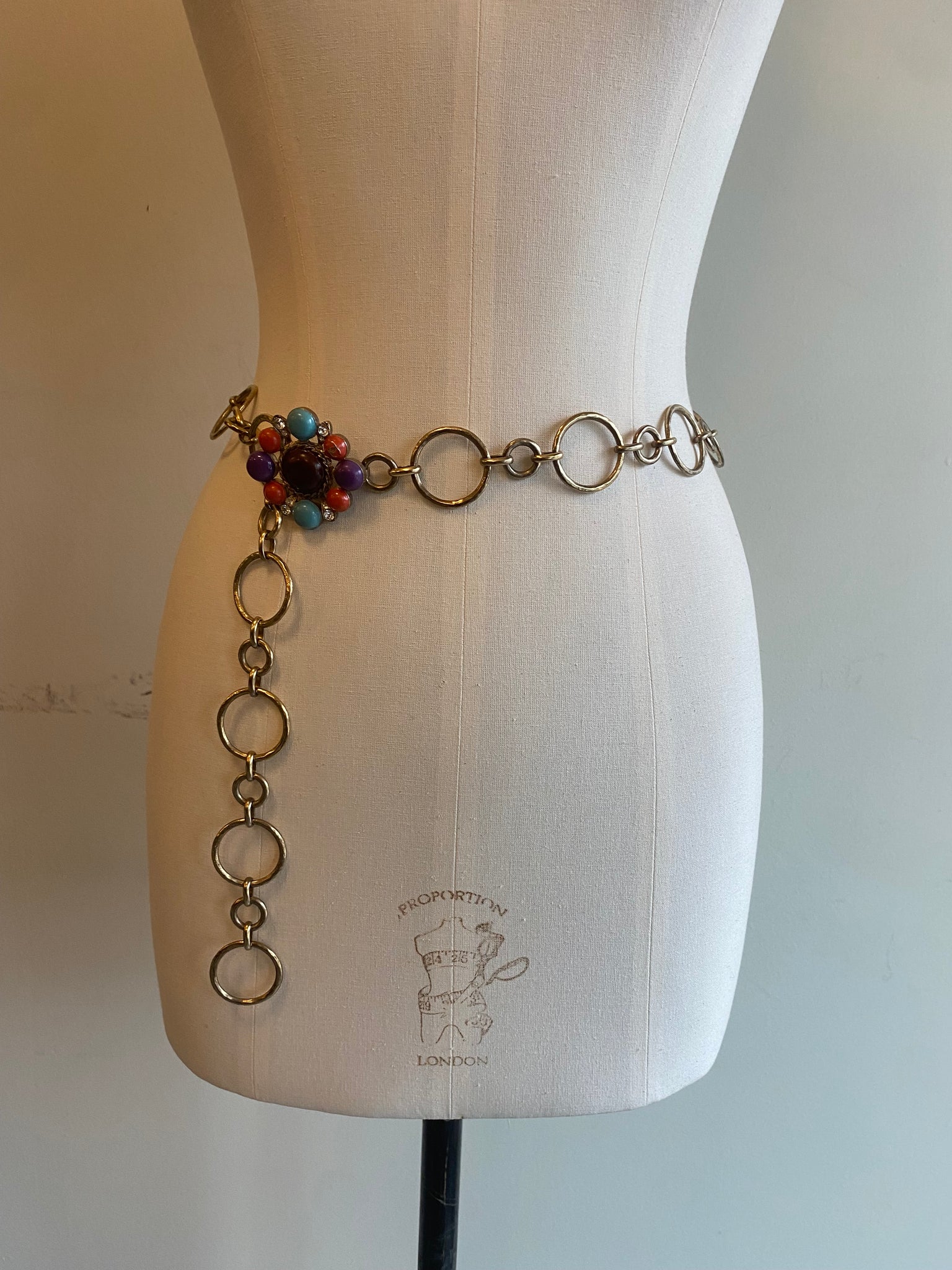 Vintage Maltese Cross Chain Link Belt