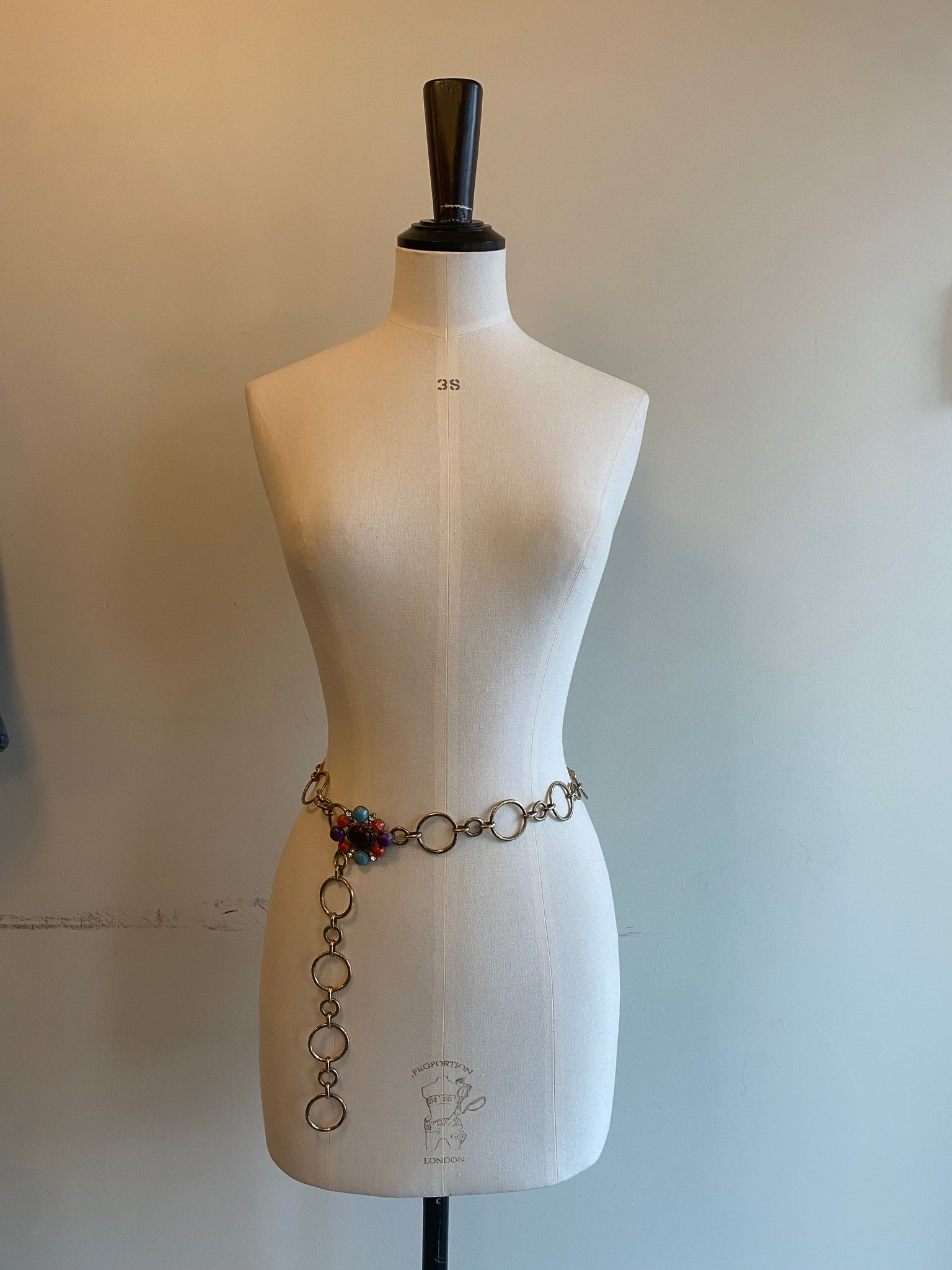 Vintage Maltese Cross Chain Link Belt