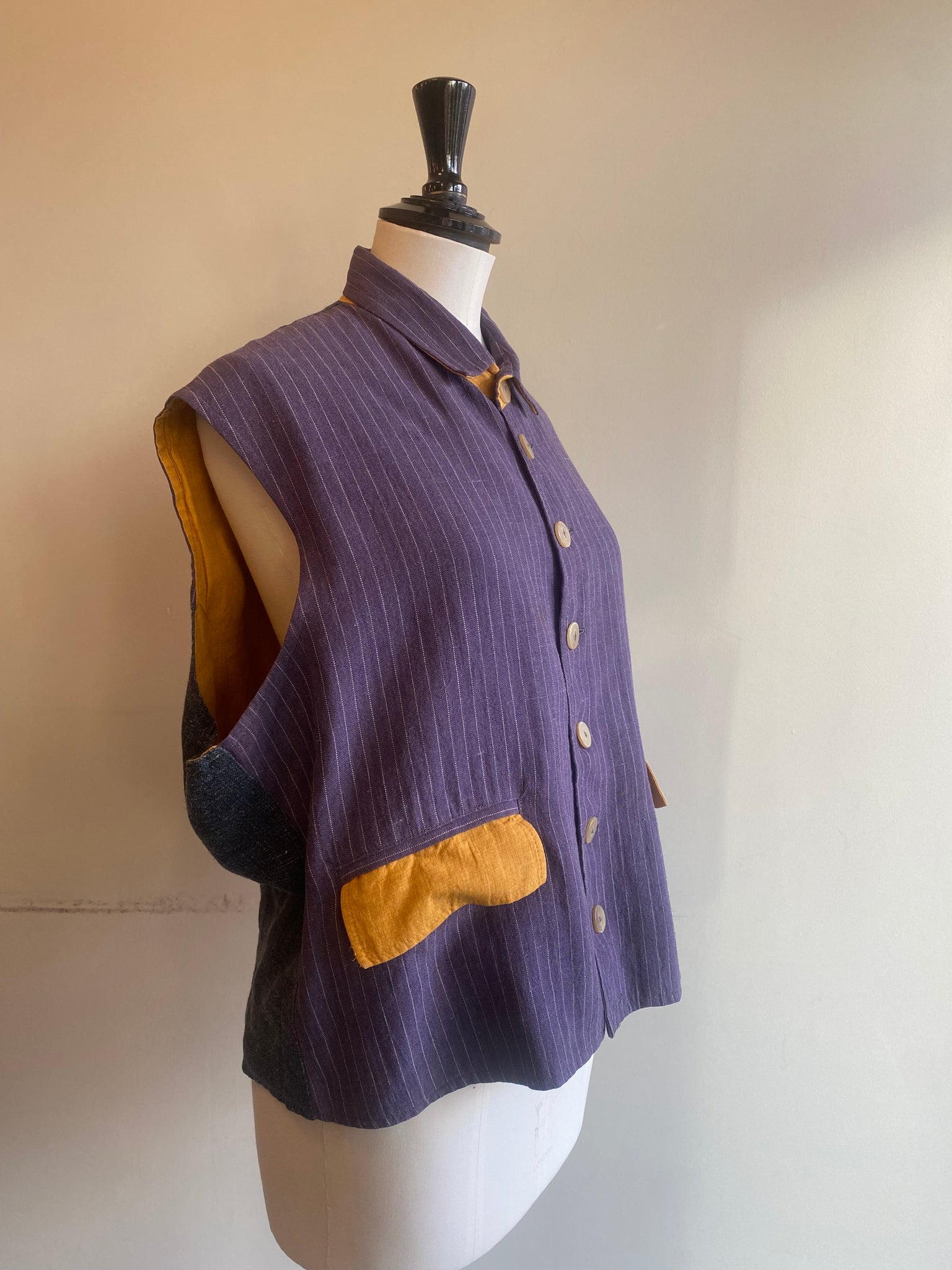 Vintage Linen Waistcoat