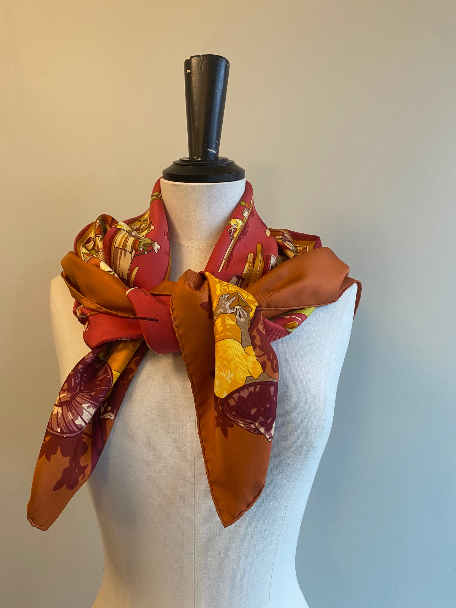 Marche Flottant du Lac Inle Silk Scarf