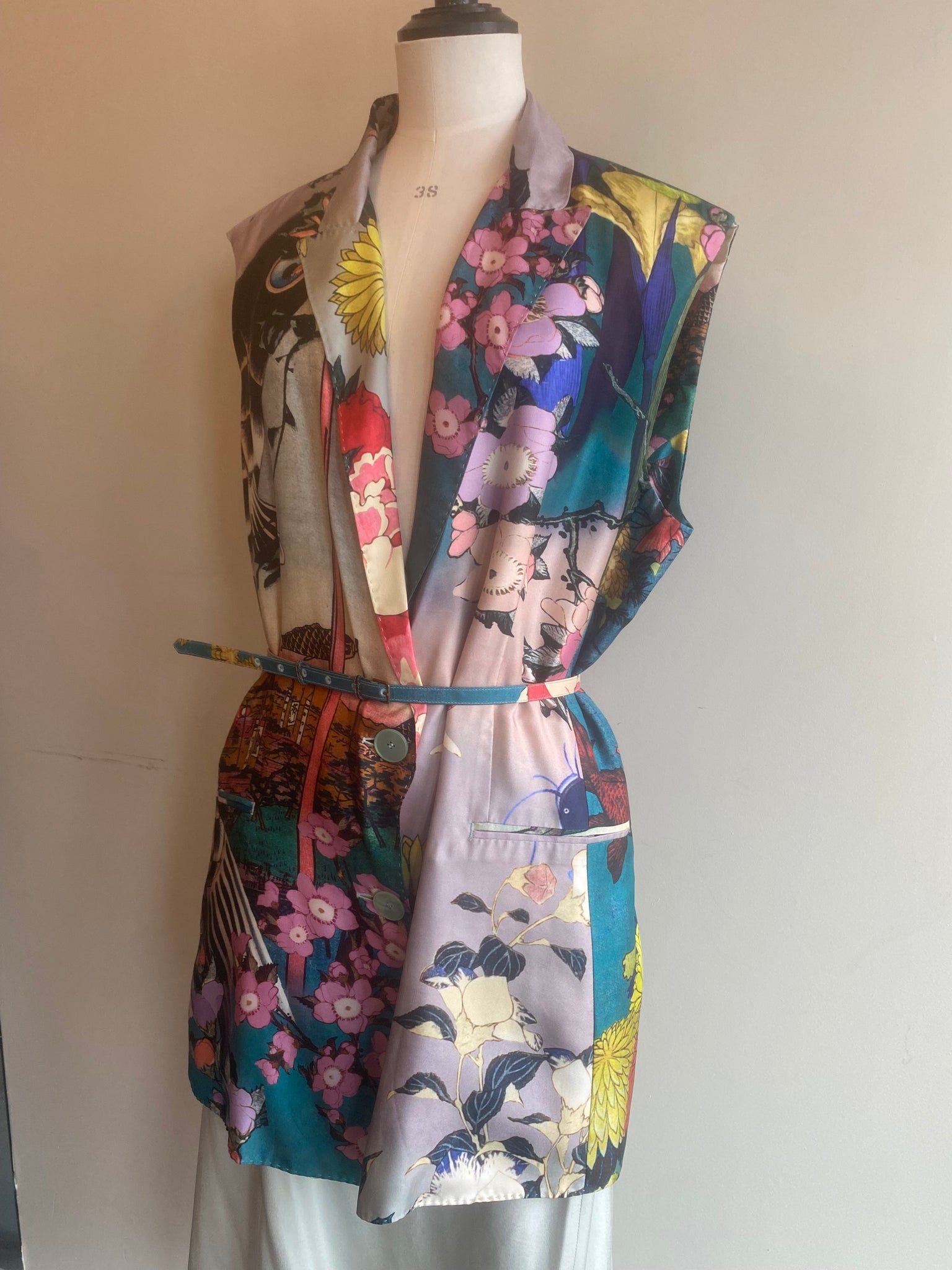 Vintage Style Silk Two Piece