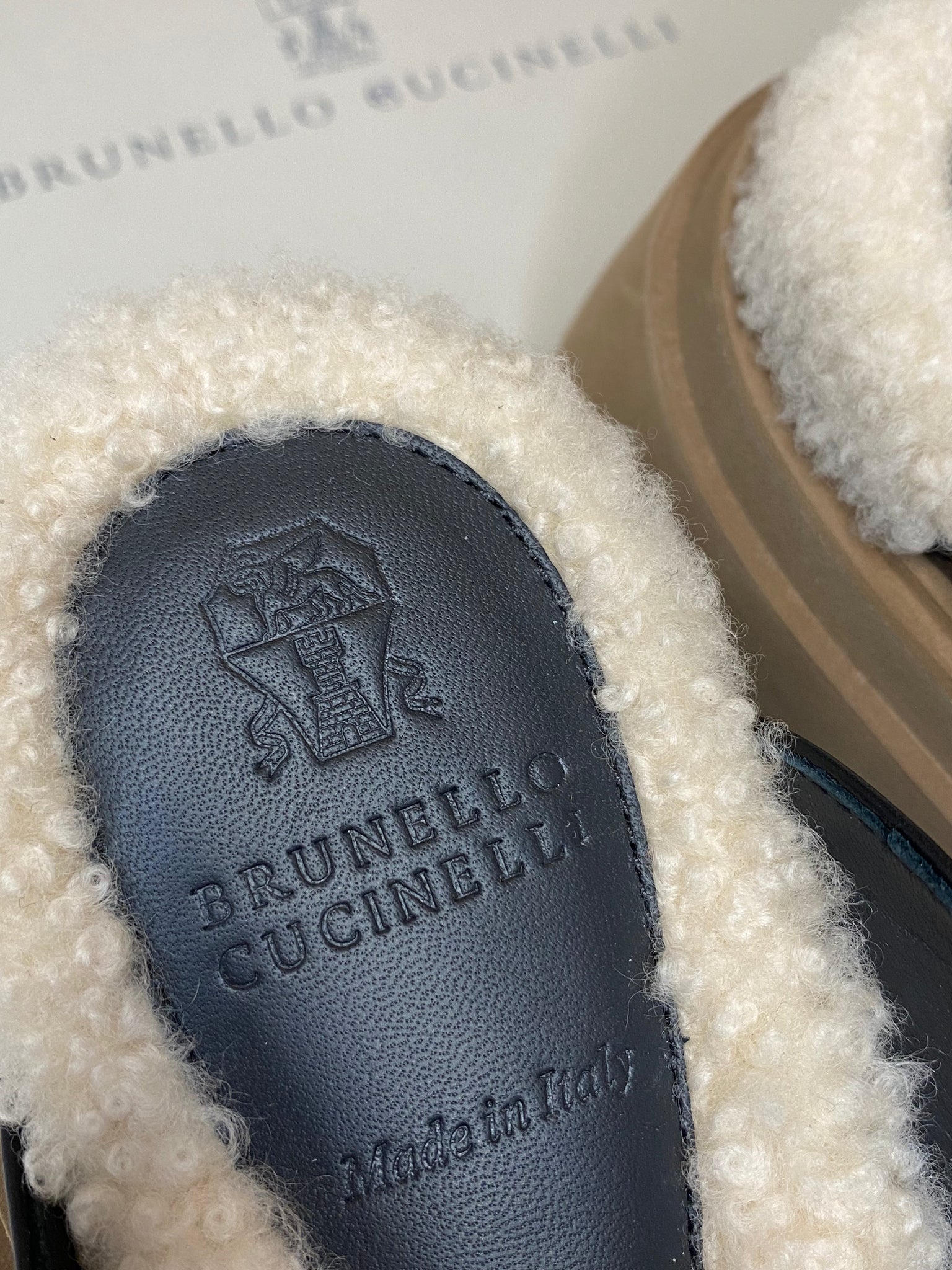 Shearling Lined Lug Sole Clogs