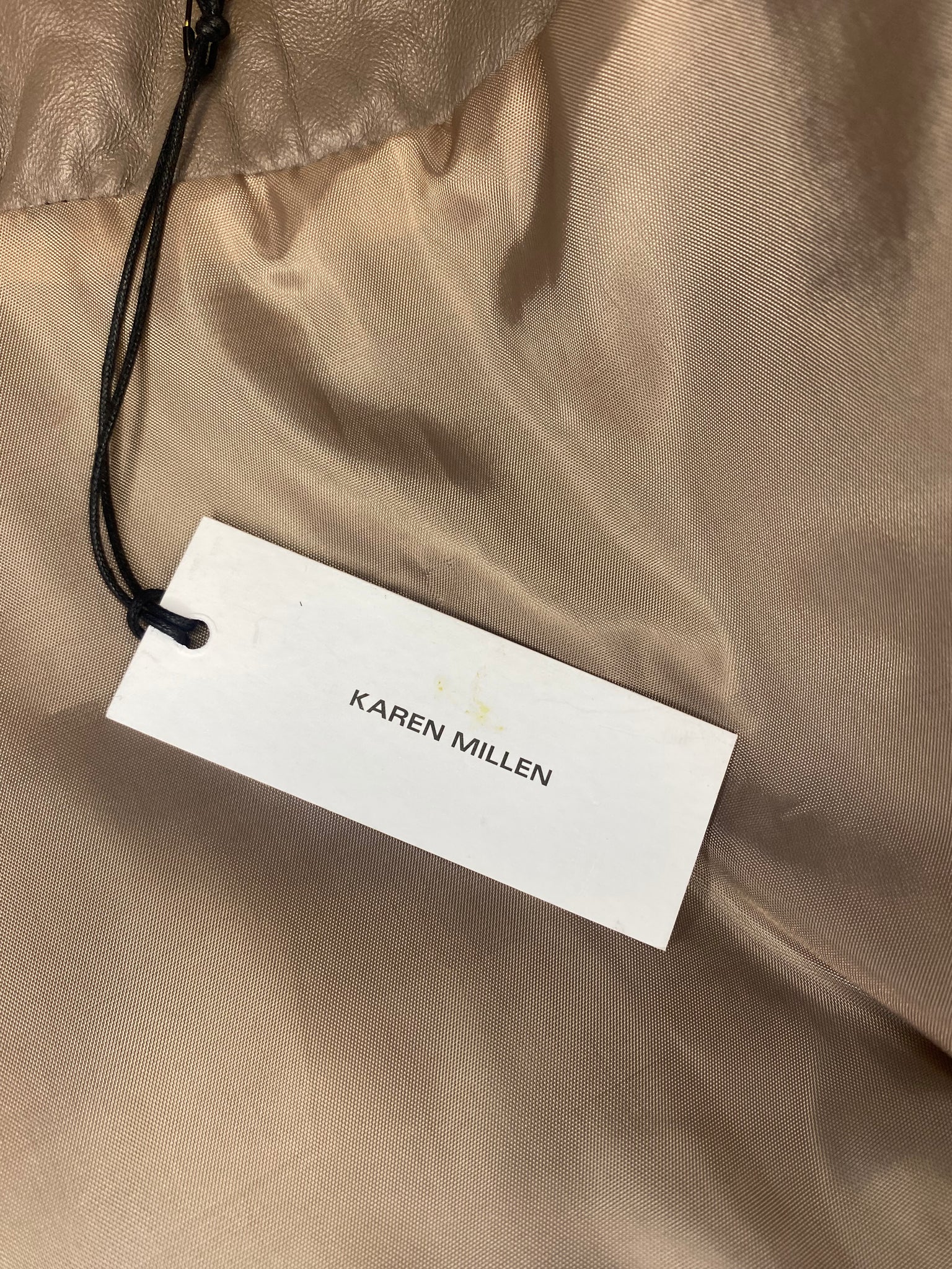 Shearling Collarless Maxi Coat