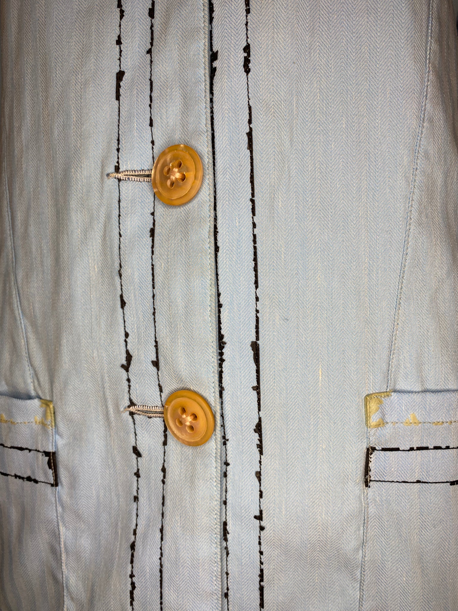 Pale Blue Cotton Coat