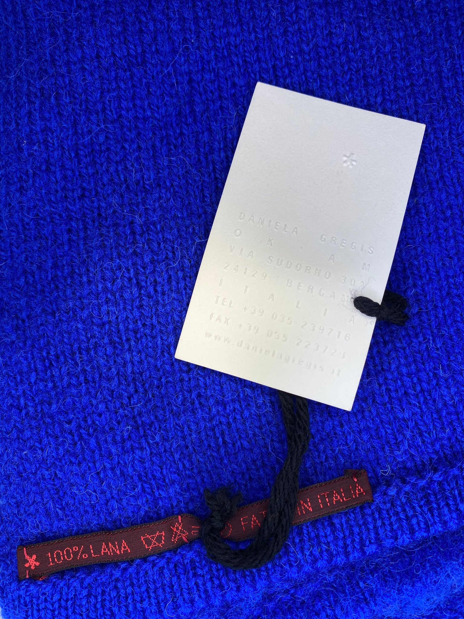 Wool Shawl Royal Blue