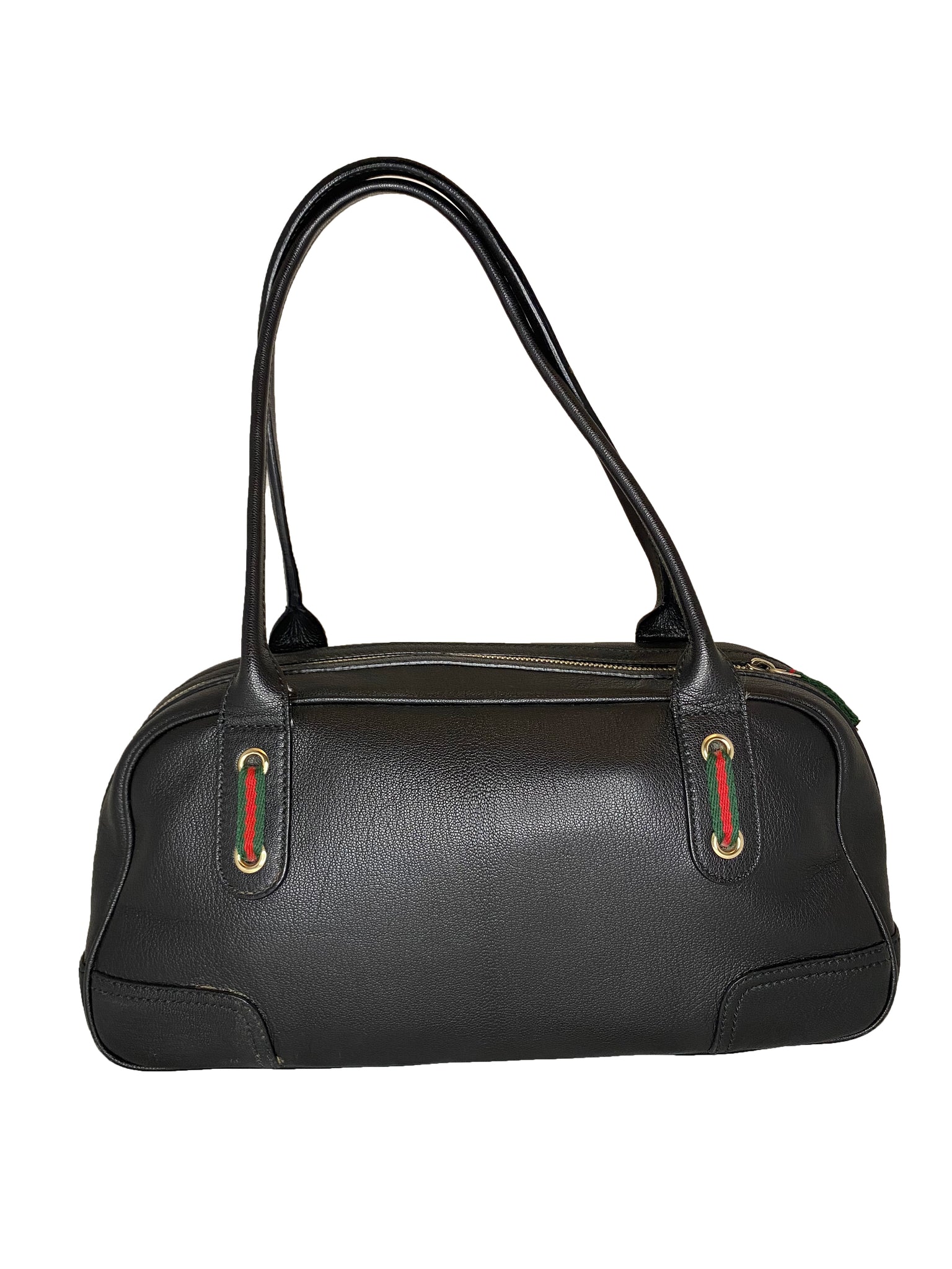 Vintage Princy Leather Boston Bag