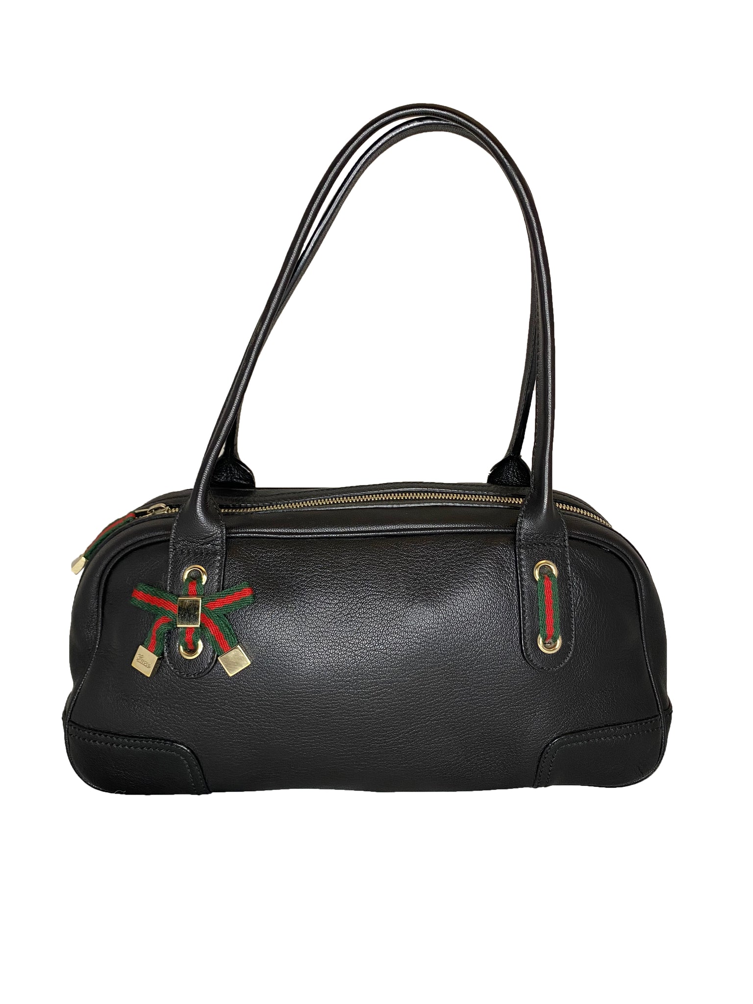 Vintage Princy Leather Boston Bag