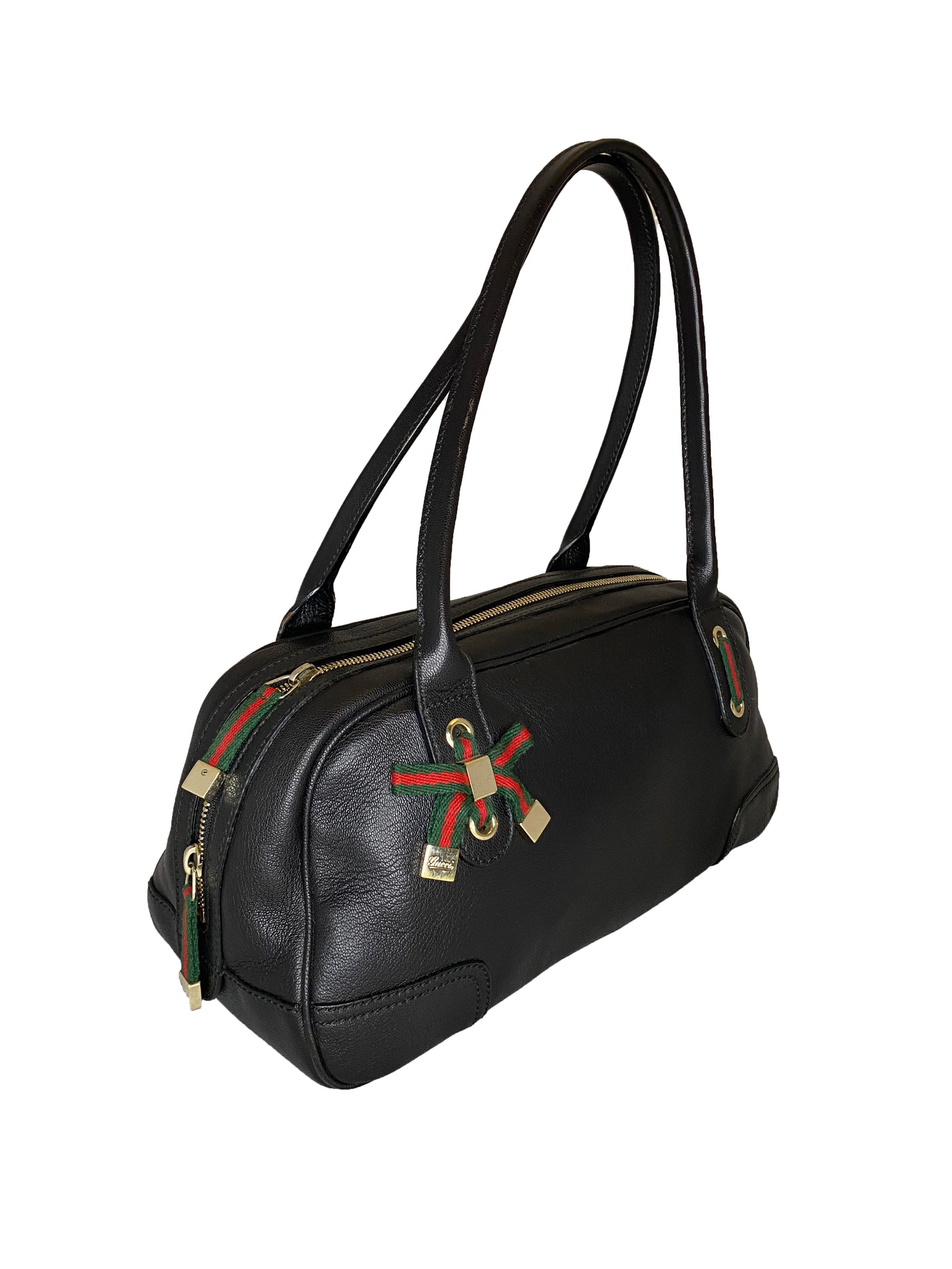 Vintage Princy Leather Boston Bag