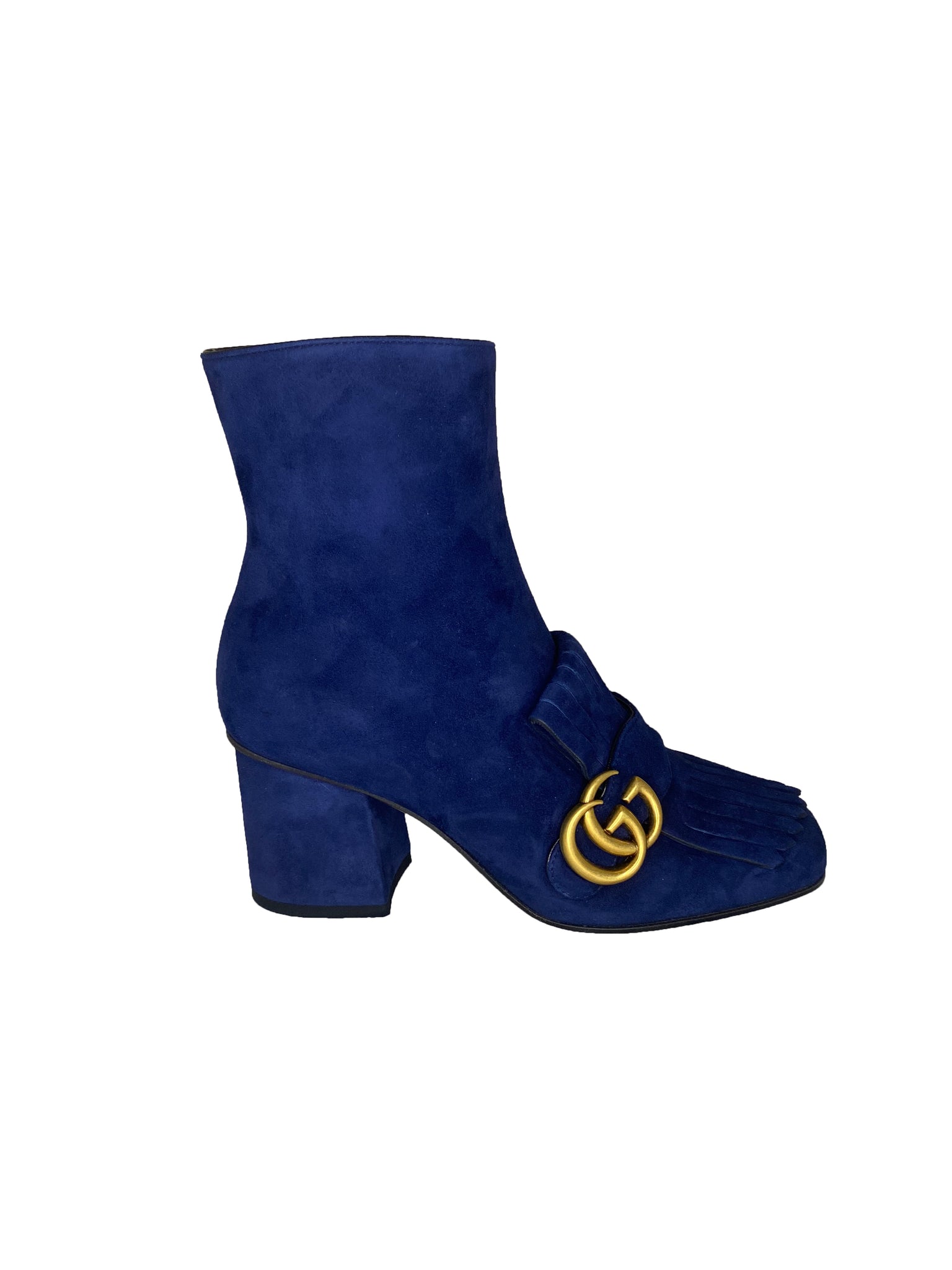 Blue Suede Marmont Booties