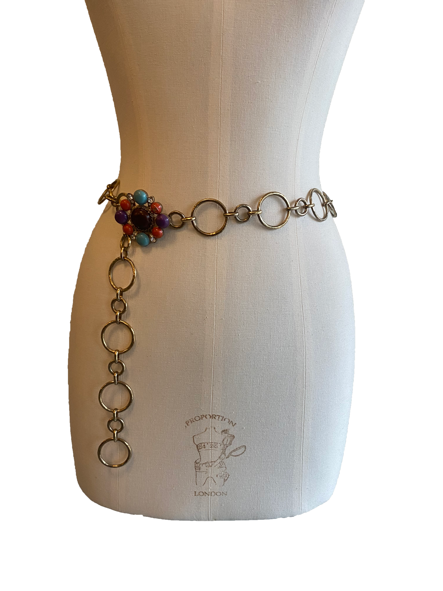 Vintage Maltese Cross Chain Link Belt