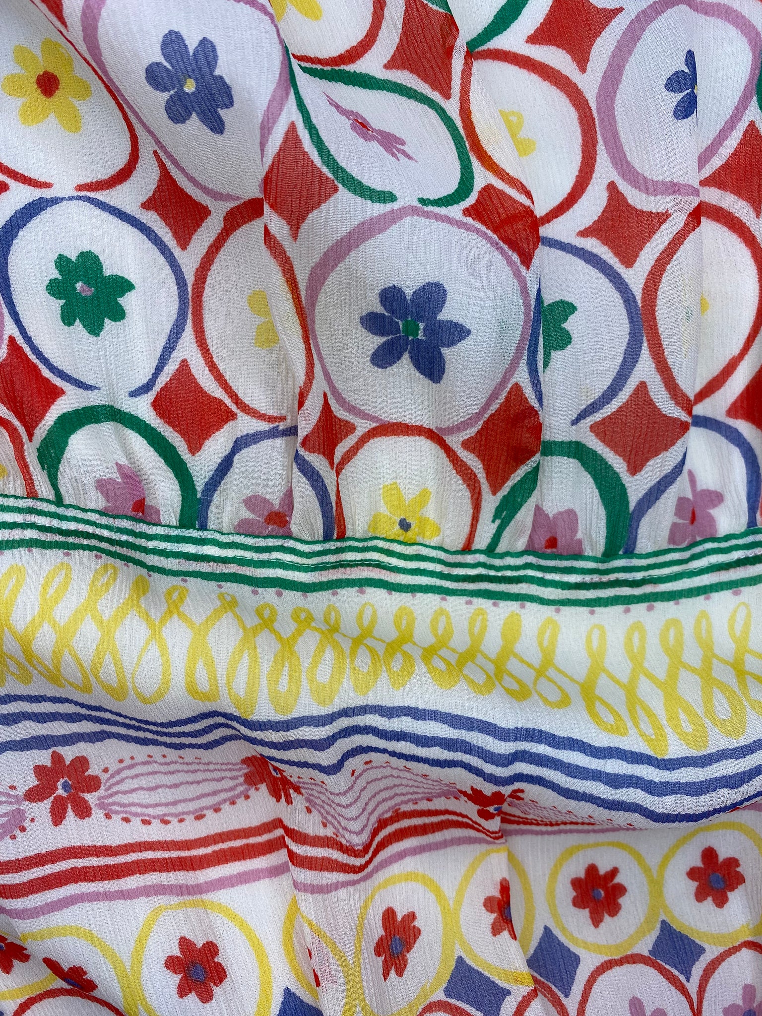Patterned Silk Dress