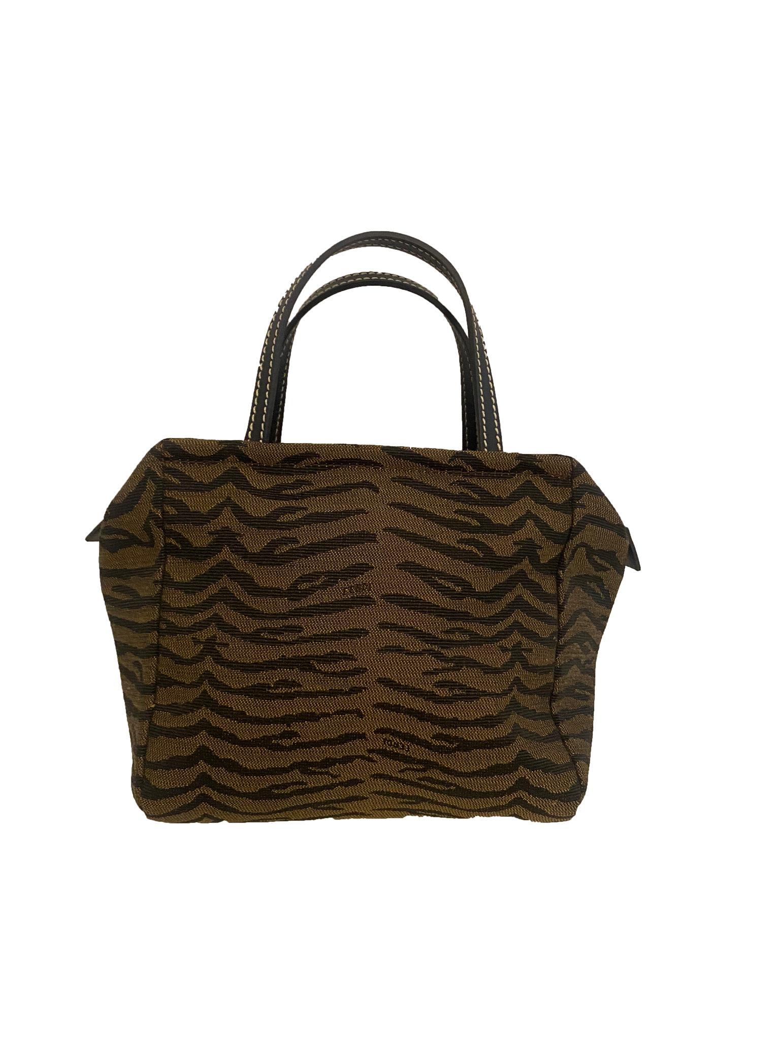 Tiger Print Canvas Cosmetic Bag