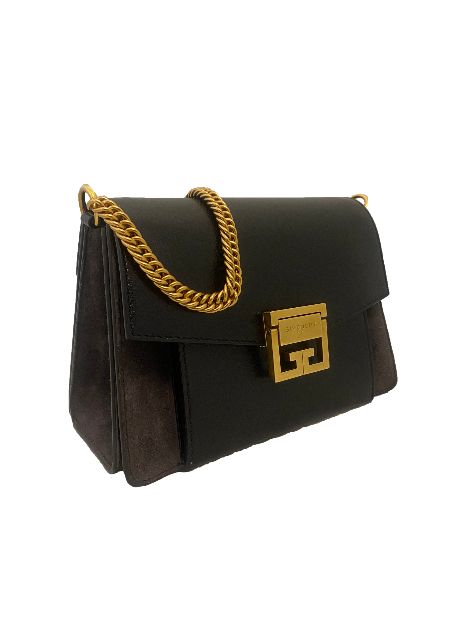 GV3 Suede and Leather Crossbody Bag