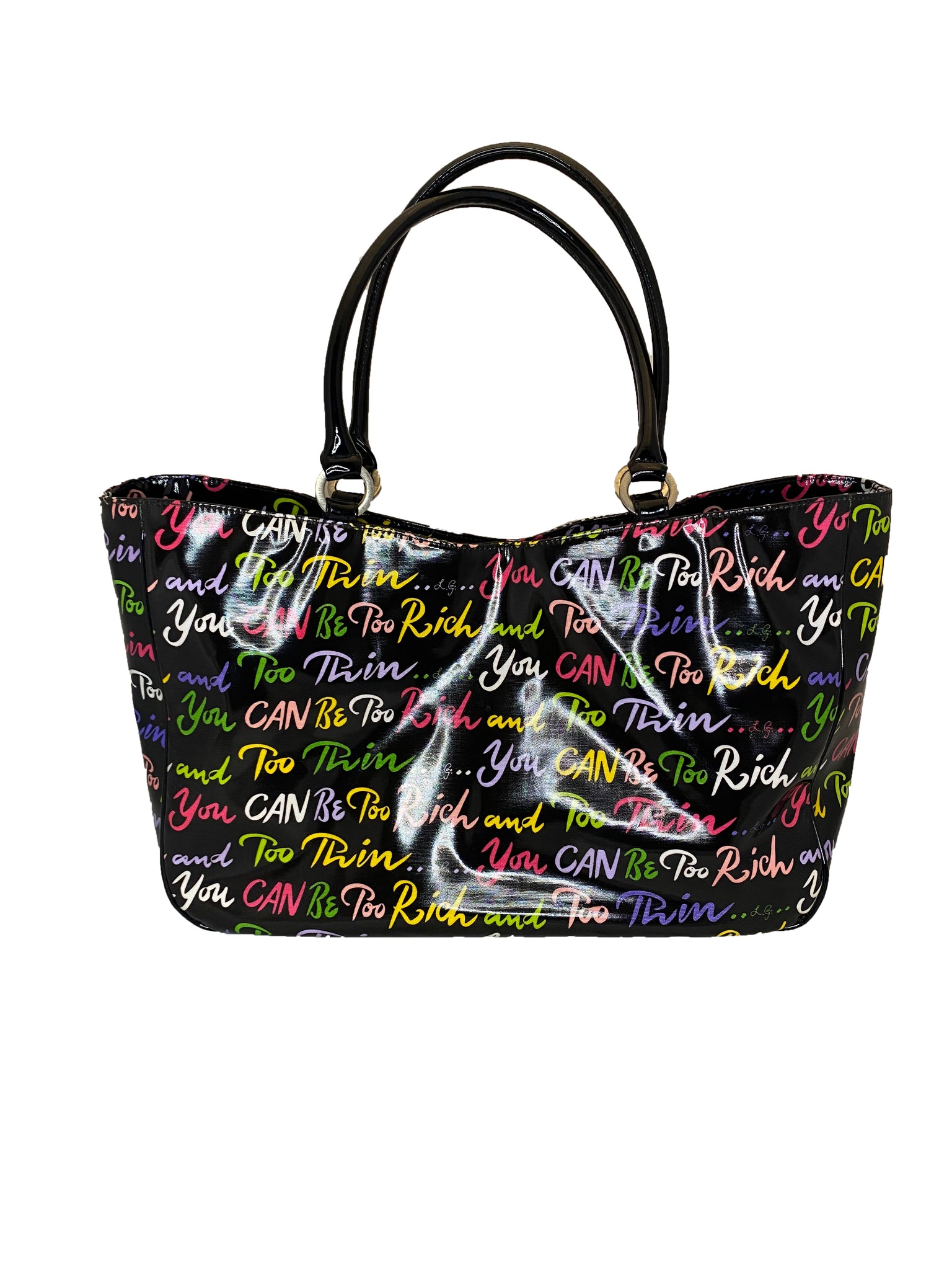 "You Can Be Too Rich and Too Thin" Bag and Wallet