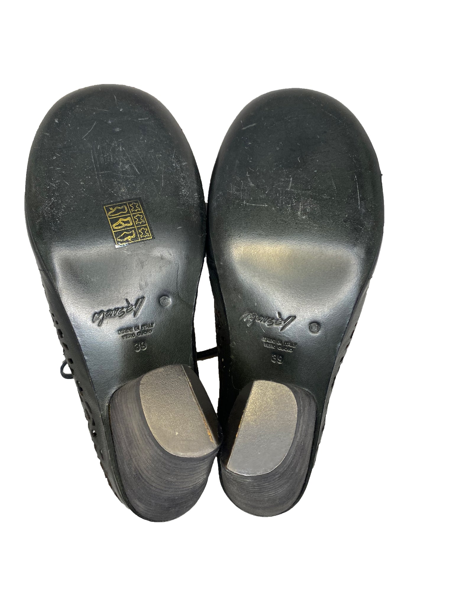 Lace Leather Cut Heels