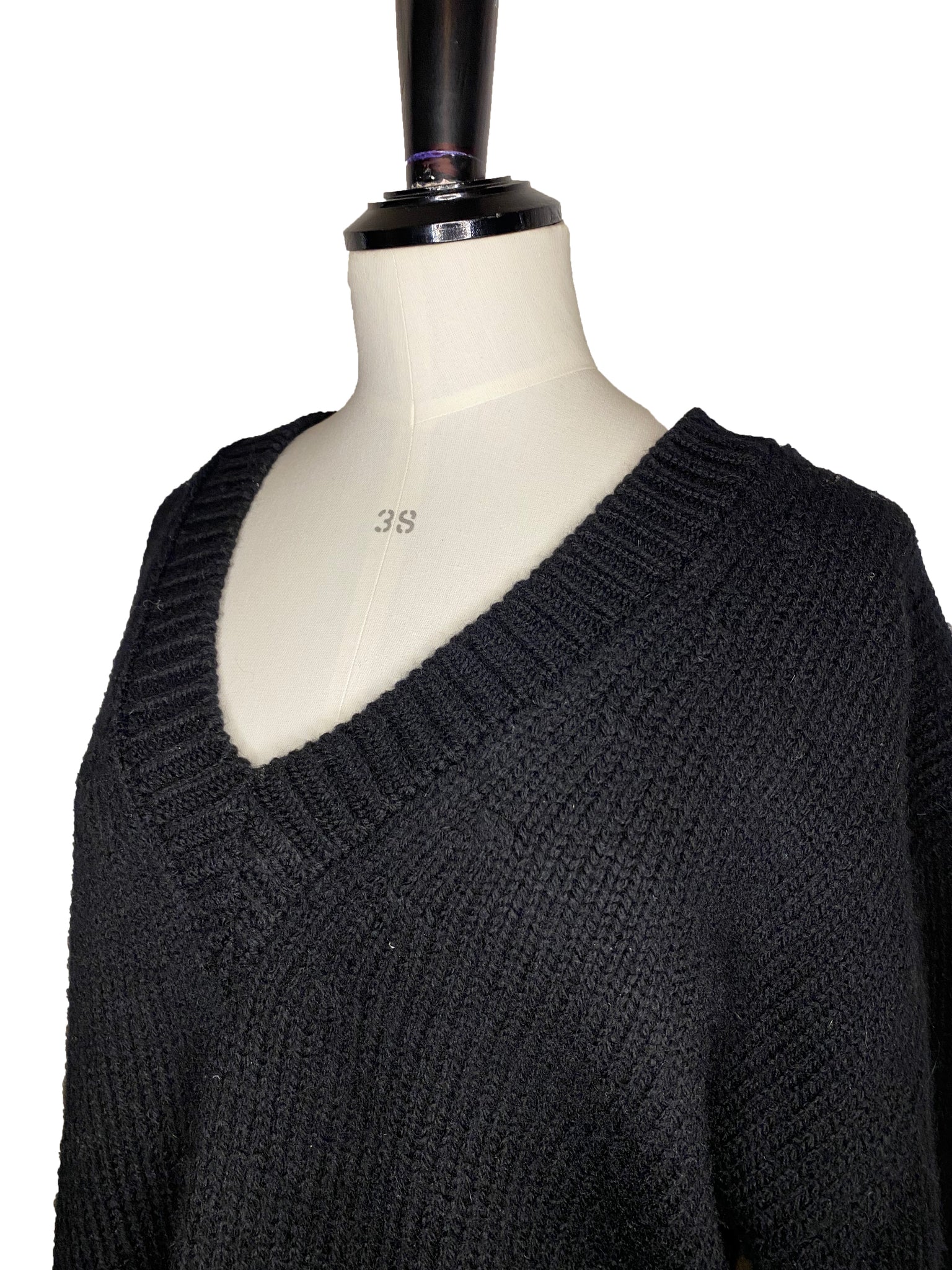 MHL Black wool V Neck