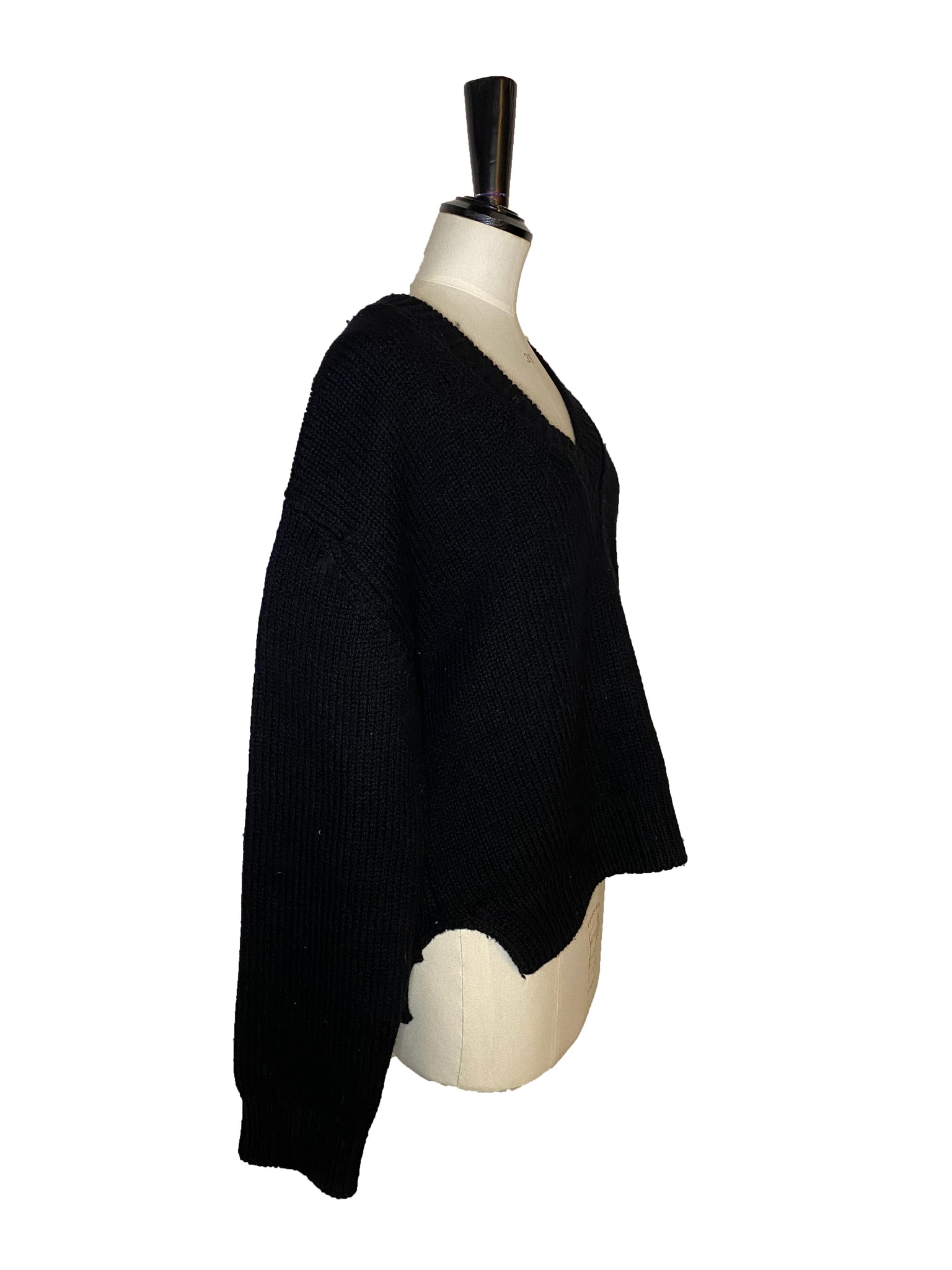 MHL Black wool V Neck