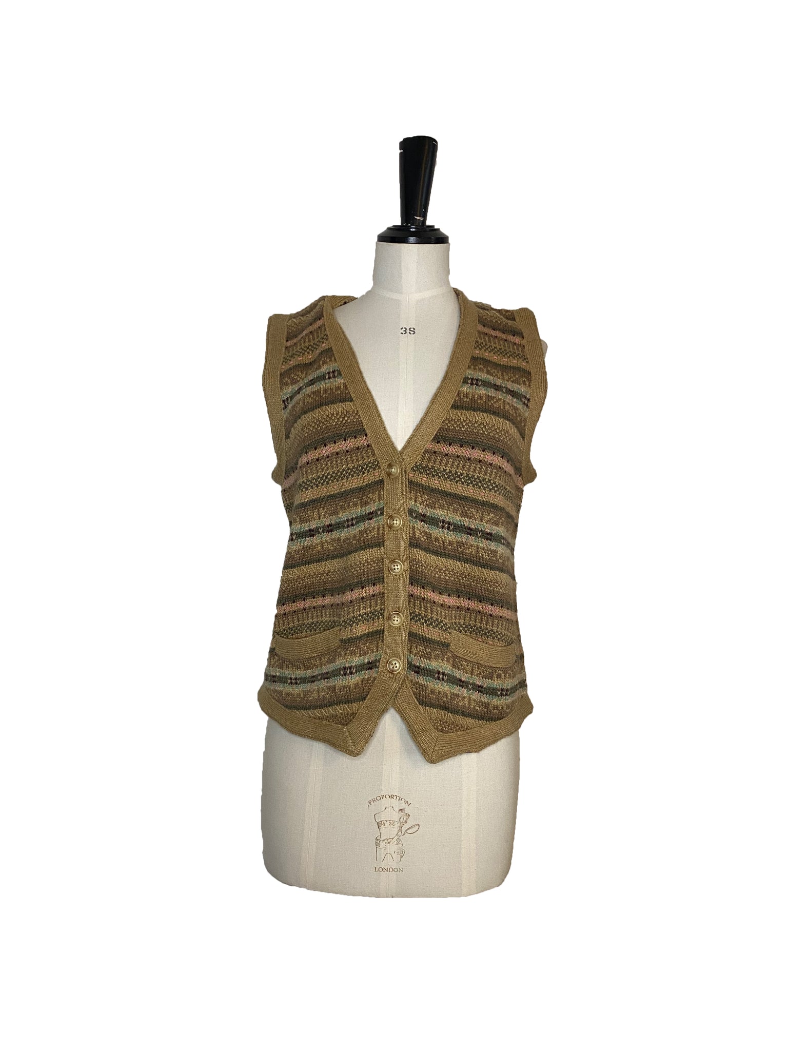 Silk Knit Fair Isle Waistcoat