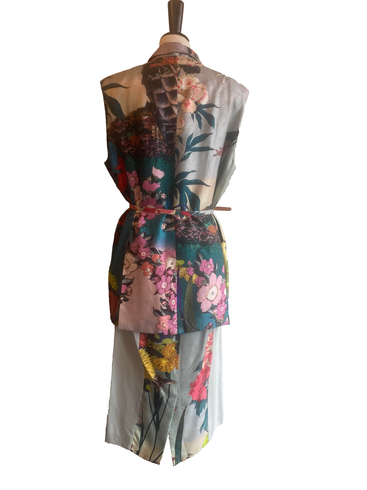 Vintage Style Silk Two Piece