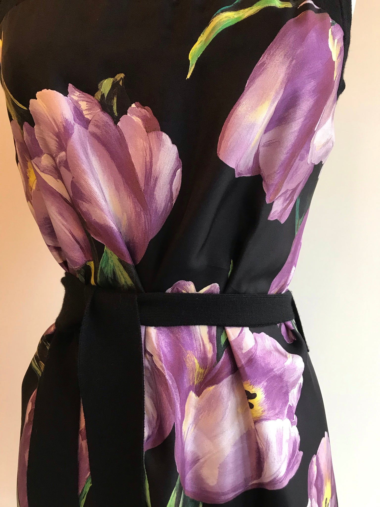 Isabella's Wardrobe Dolce & Gabbana Cashmere/Silk Floral Mini Dress.