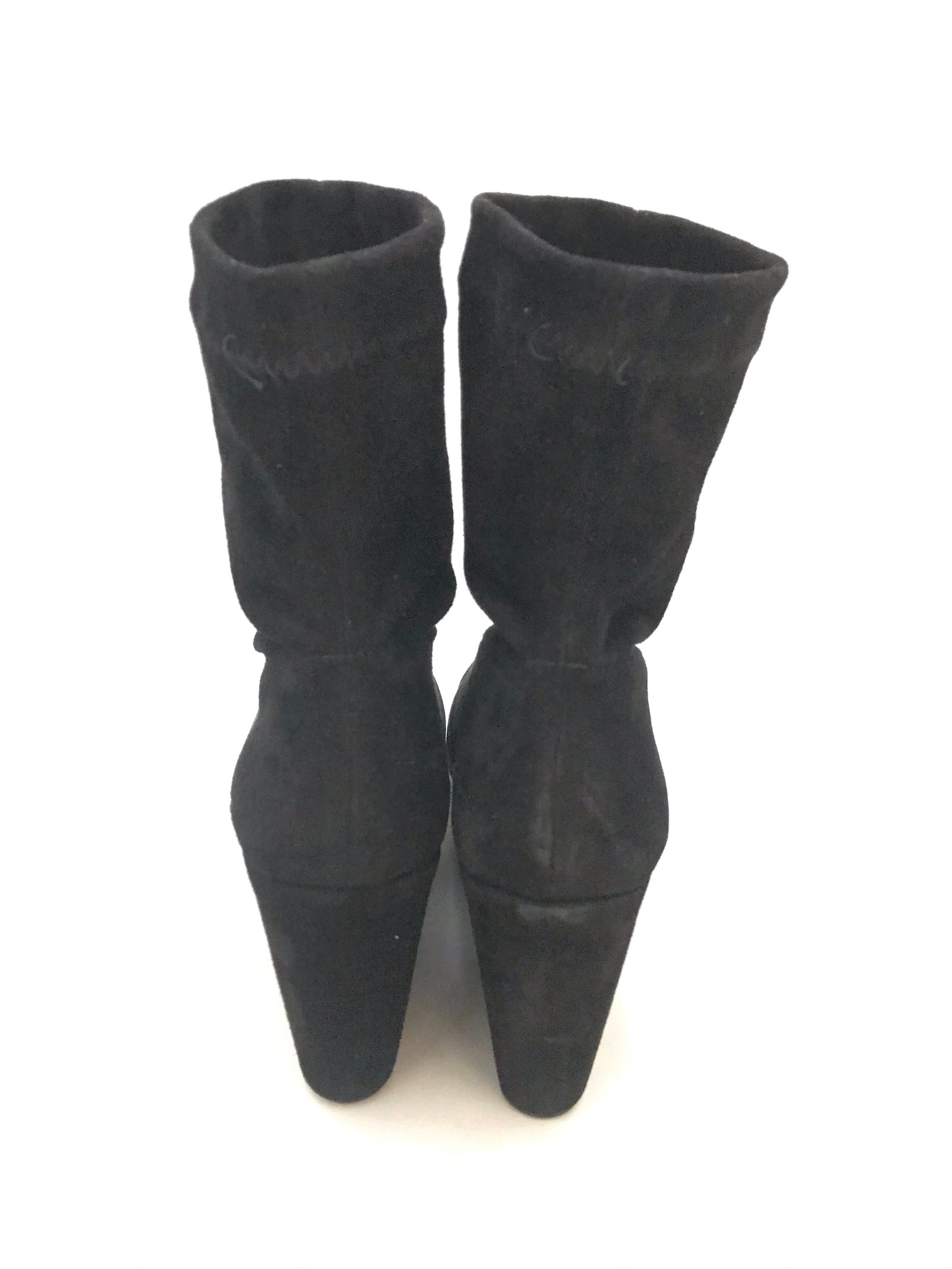 Isabella's Wardrobe Robert Clergerie Dinie Suede Wedge Boots.