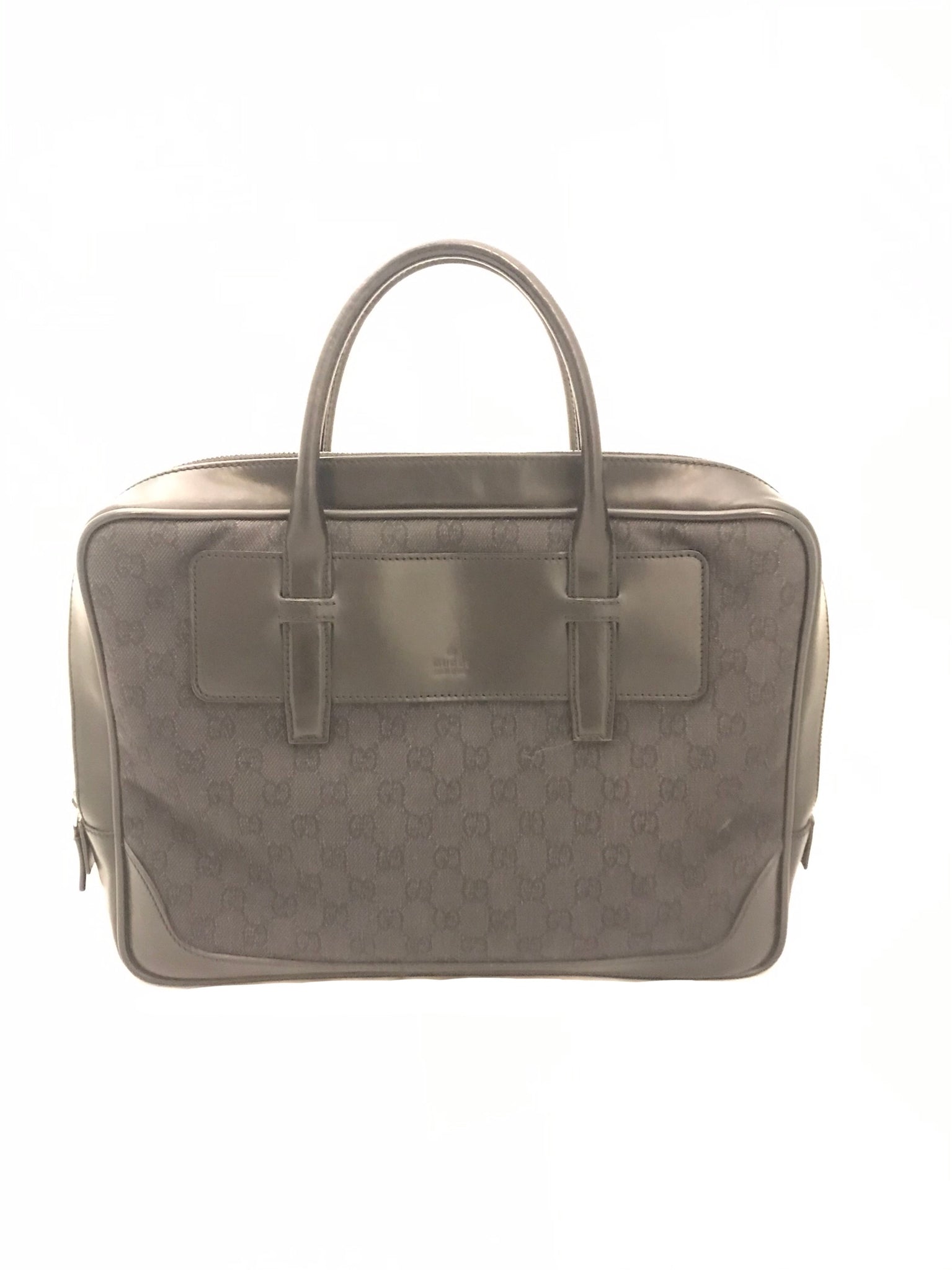 Leather and GG Canvas Briefcase