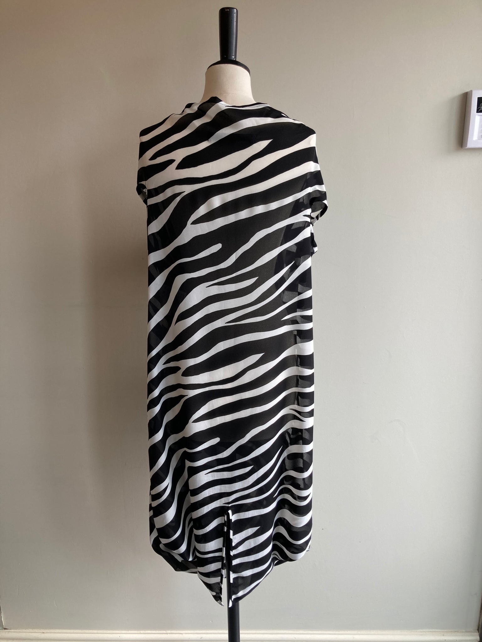 Sheer Tiger Print Midi Dress