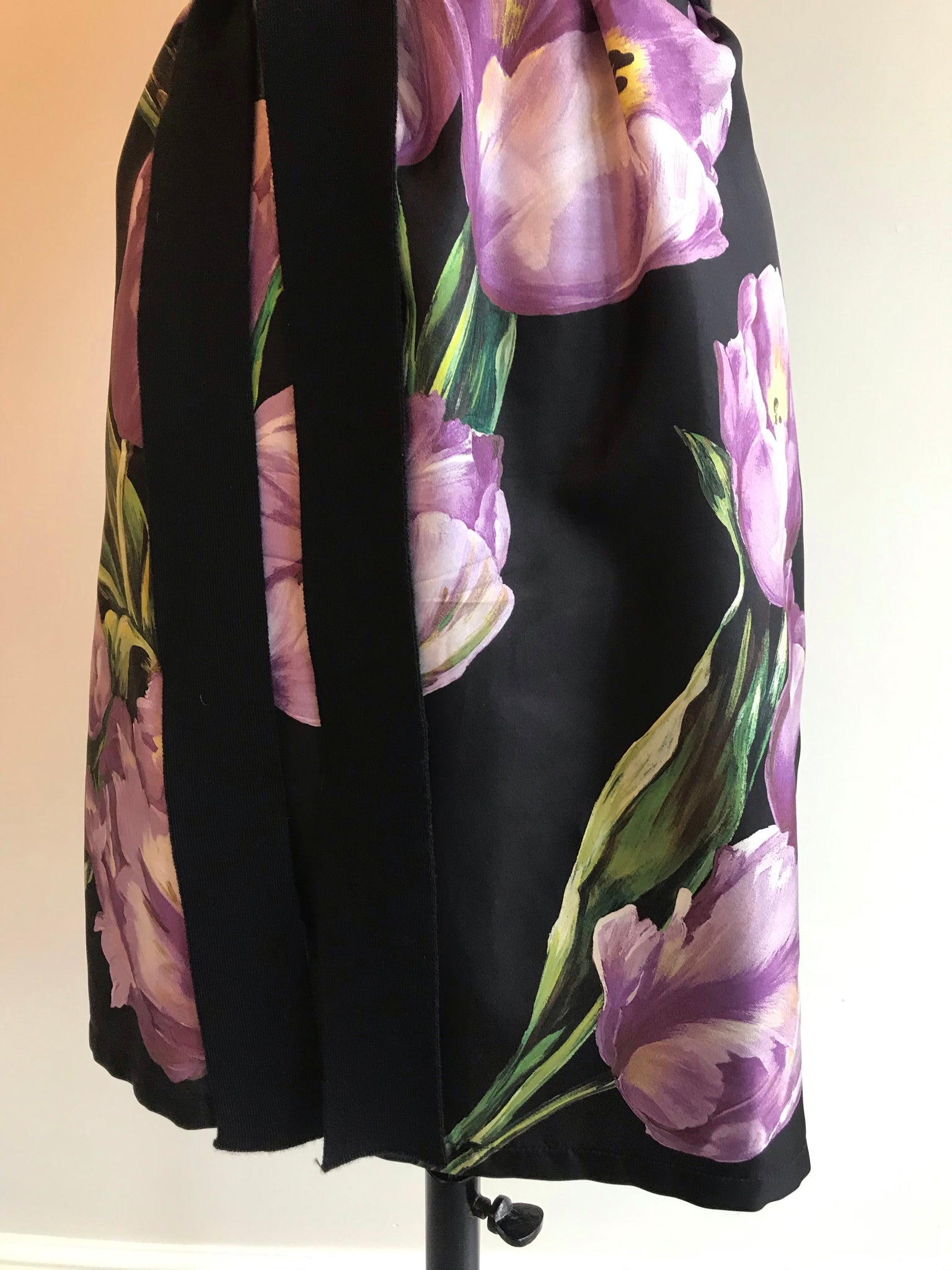 Isabella's Wardrobe Dolce & Gabbana Cashmere/Silk Floral Mini Dress.