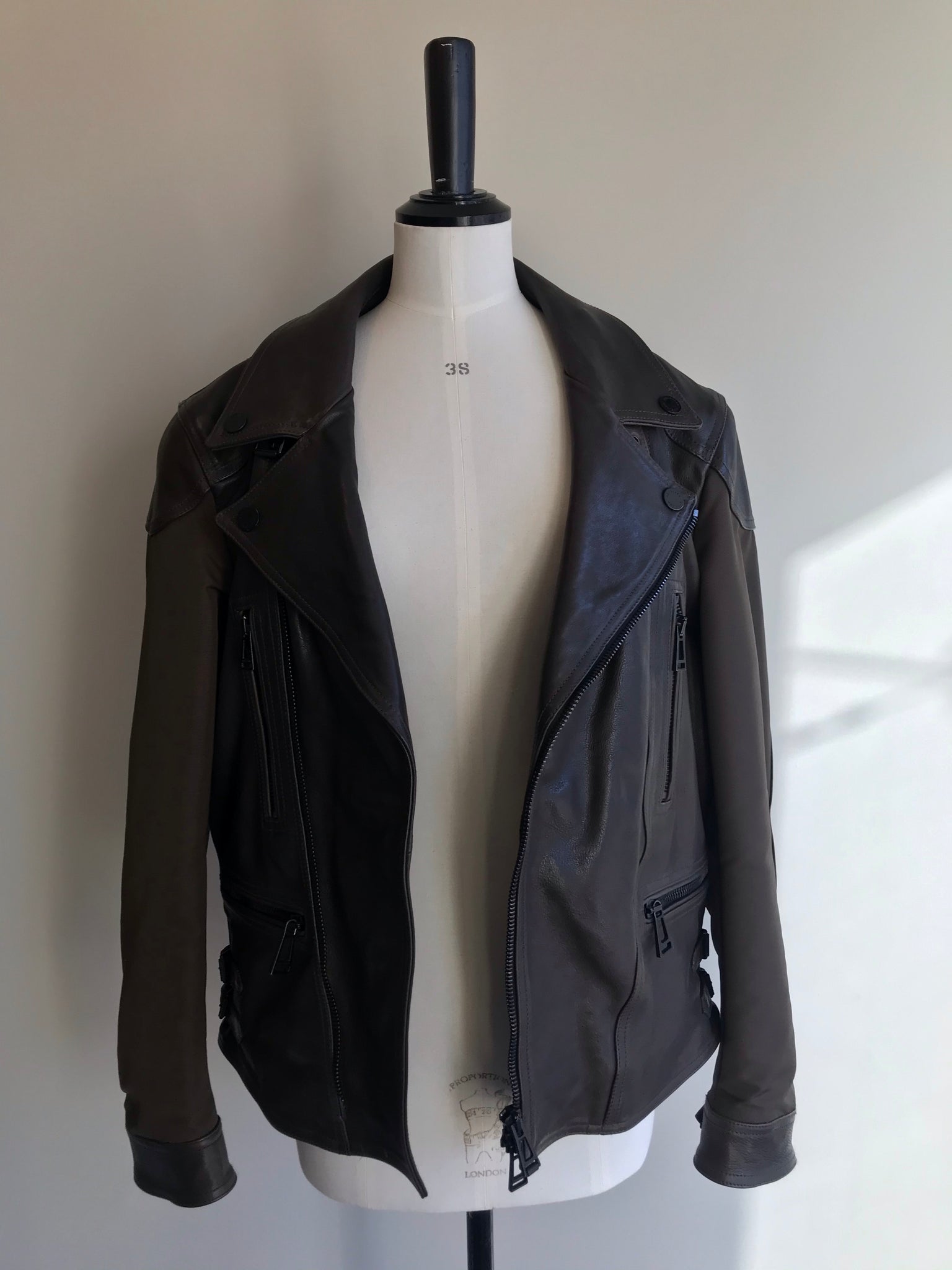Isabella's Wardrobe Belstaff Gents Brown Leather and Canvas Jacket.