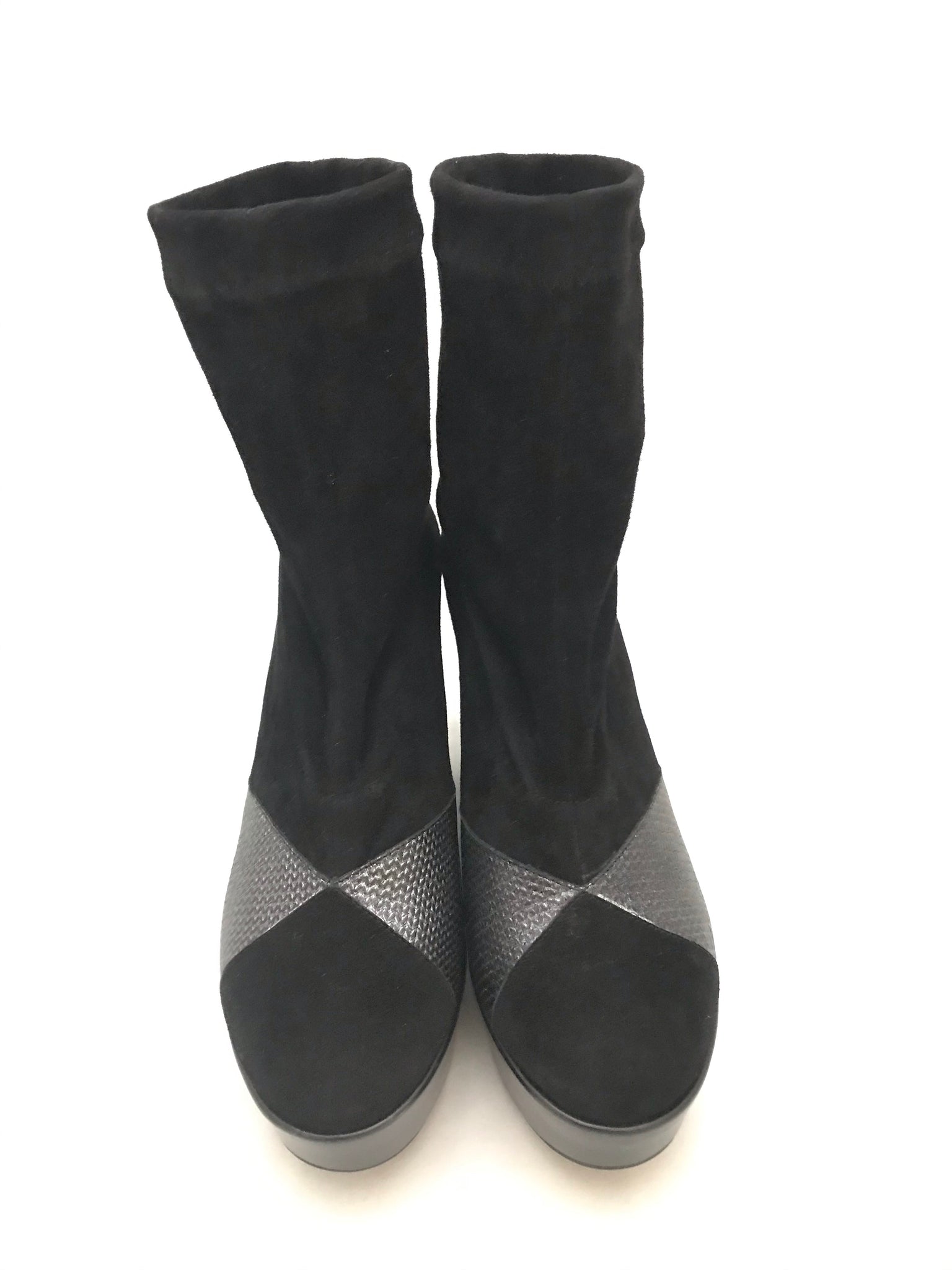 Isabella's Wardrobe Robert Clergerie Dinie Suede Wedge Boots.