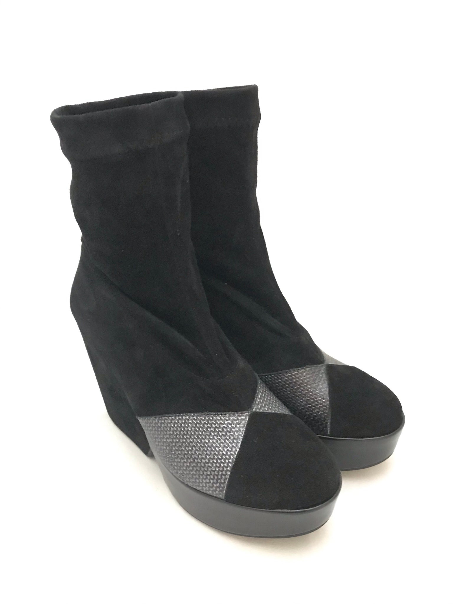 Isabella's Wardrobe Robert Clergerie Dinie Suede Wedge Boots.