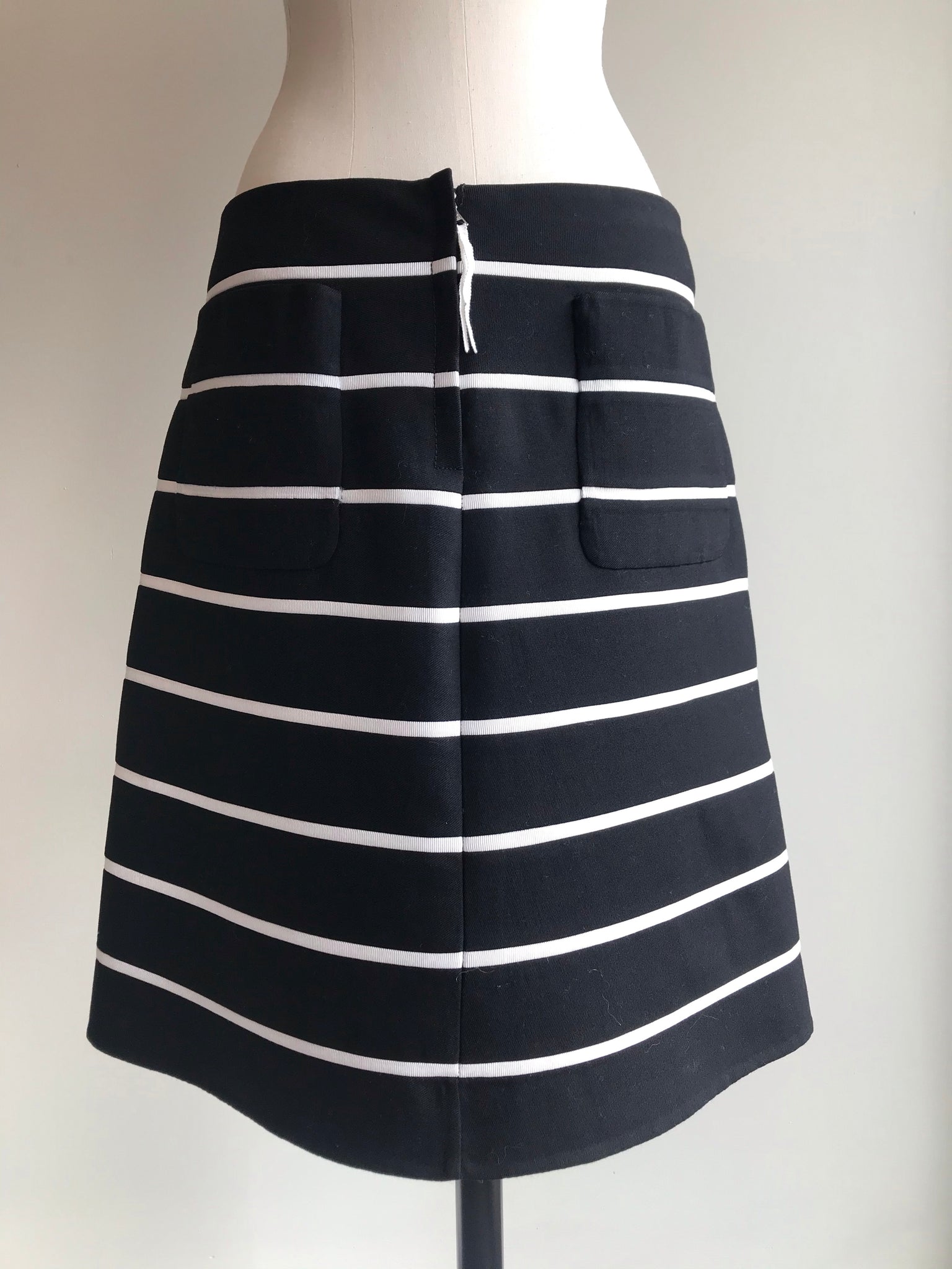Isabella's Wardrobe Marc Jacobs Wool Striped Skirt.