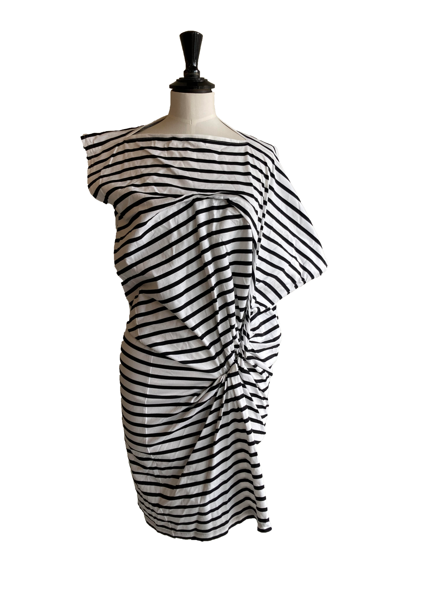 Striped Asymmetrical Dress